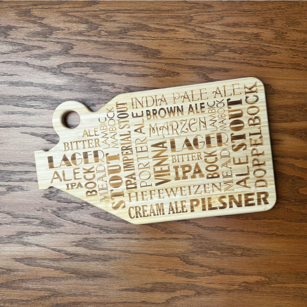 Beer themed wooden display board